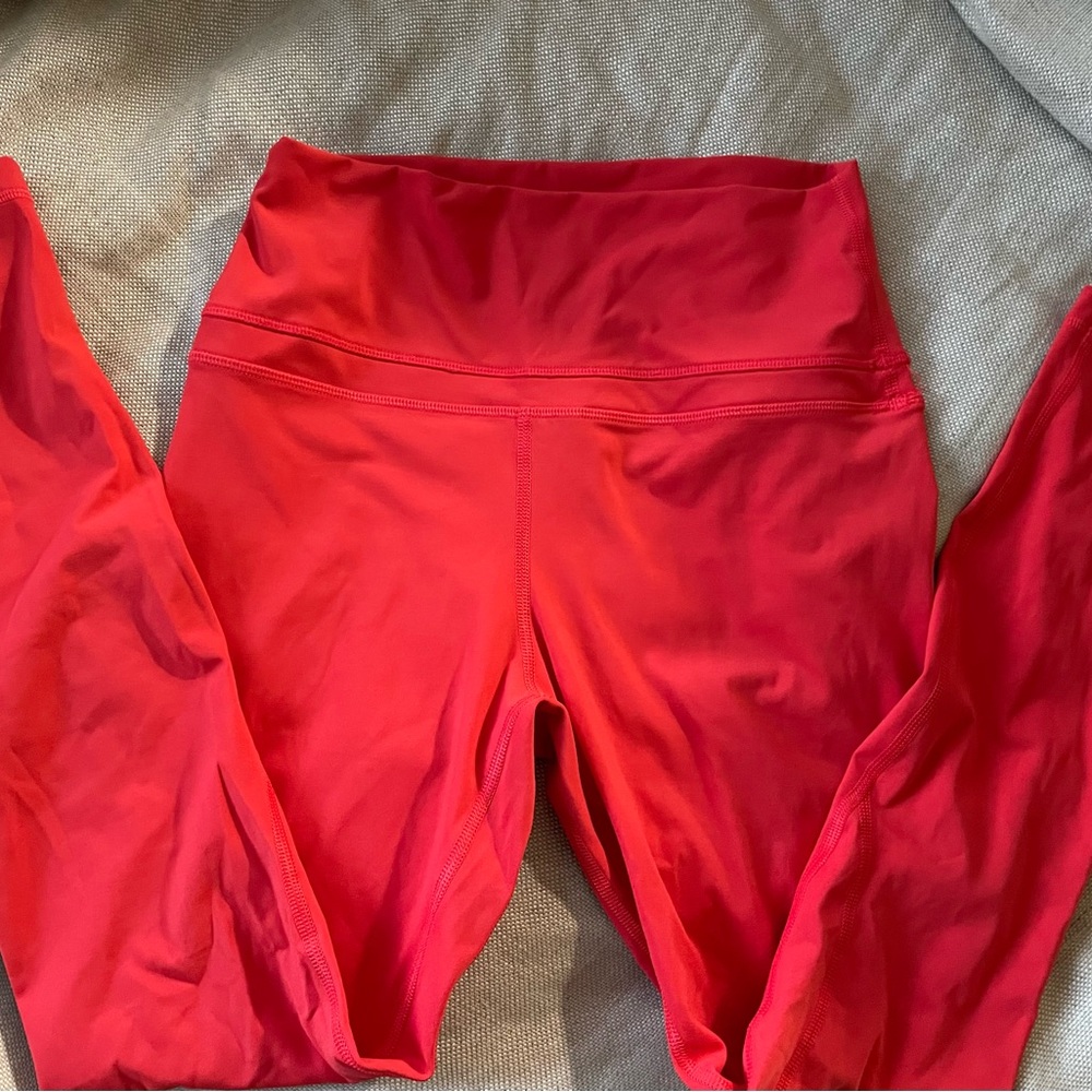 CRZ YOGA Red High-Waist Leggings